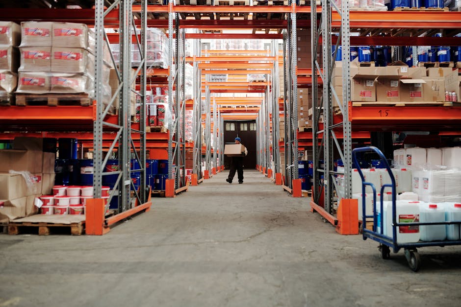 Premium warehouse storage facility with modern racking systems and spacious aisles